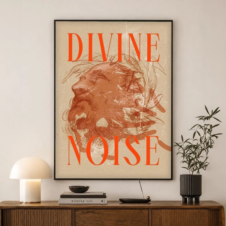 Divine Noise Graphic Framed Art Print