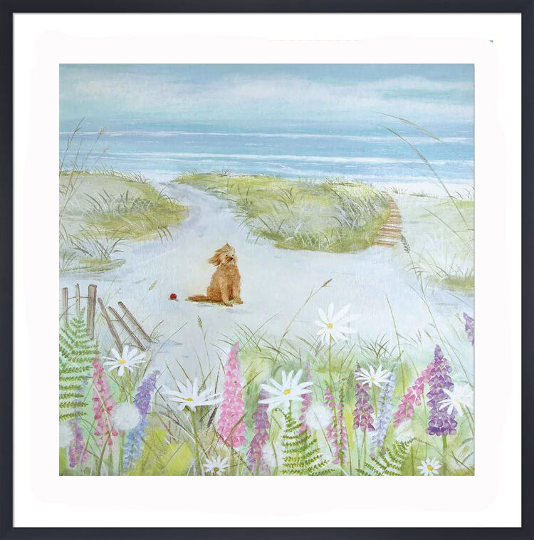 Foxgloves and Daisies Framed Art Print by Hannah Cole