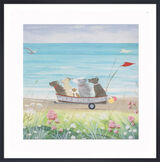 Wild Beach Tours Framed Art Print by Hannah Cole