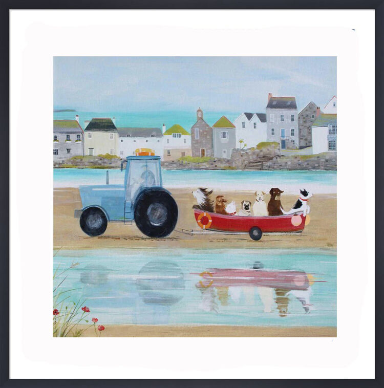 Beach Trip Framed Art Print by Hannah Cole