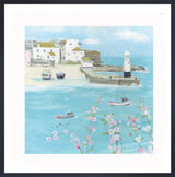 Flowers Above St Ives Framed Art Print by Hannah Cole