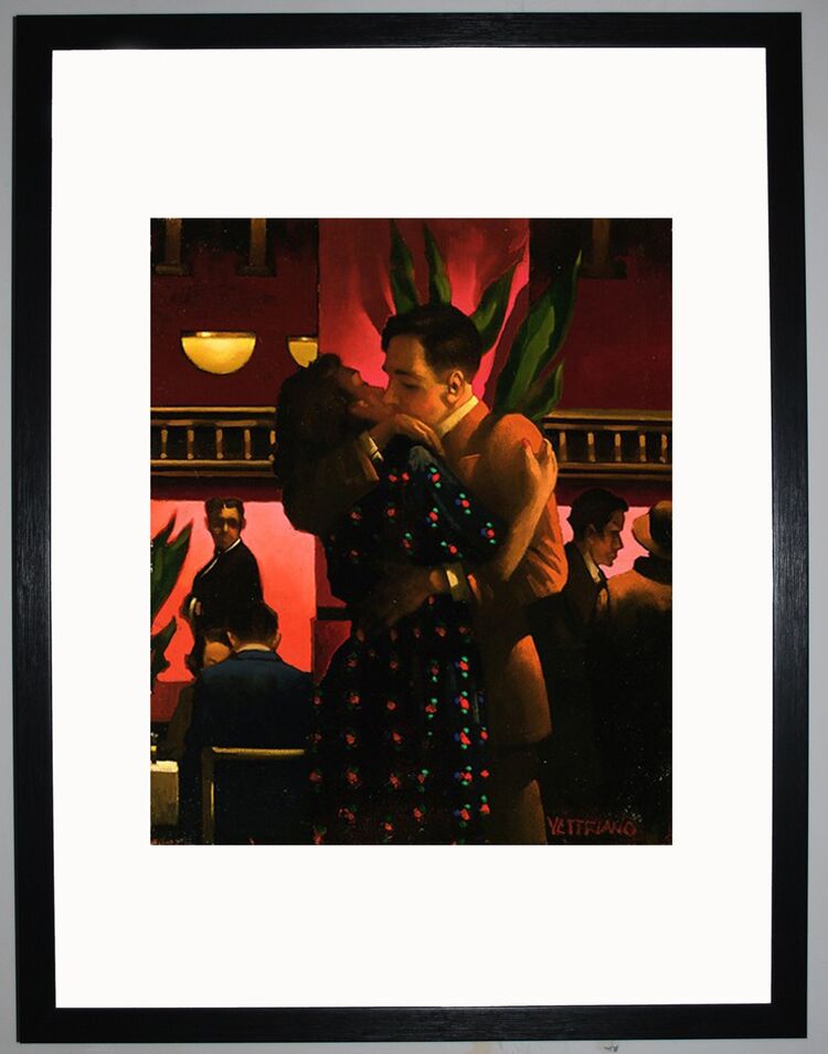 Betrayal - First Kiss Framed Art Print by Jack Vettriano