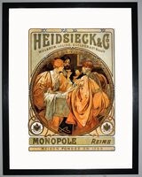 Heidsieck & Co Framed Art Print by Alphonse Mucha