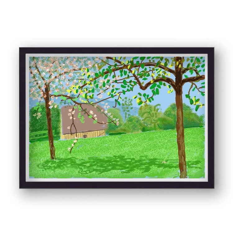 A French Springtime Framed Art Print by David Hockney