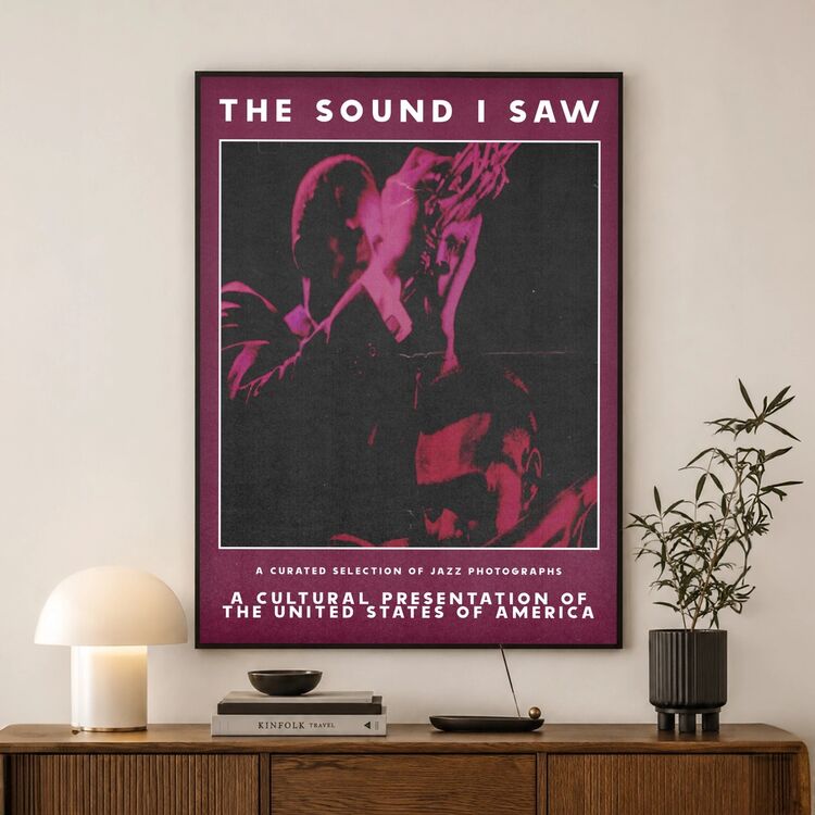 Vintage Jazz Poster Framed Art Print
