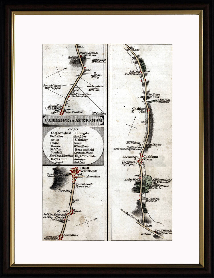 Uxbridge to Amersham Framed Art Print by John Cary