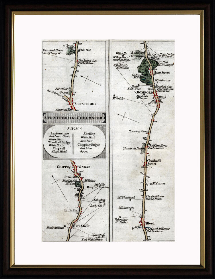 Stratford to Chelmsford Framed Art Print by John Cary