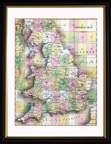 General Map Framed Art Print by John Cary