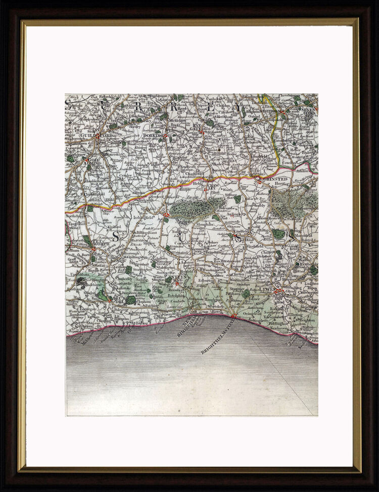 Surrey and Sussex Framed Art Print by John Cary