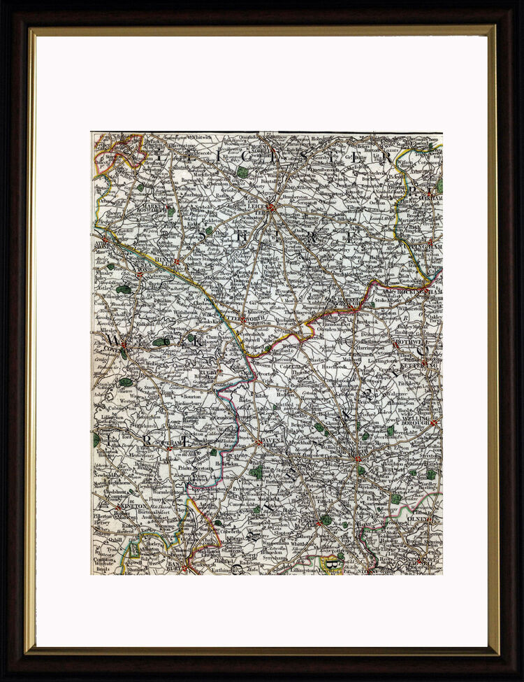 Leicestershire and Northants Framed Art Print by John Cary
