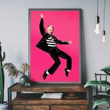 King Elvis Charles III Warhol Style Framed Art Print