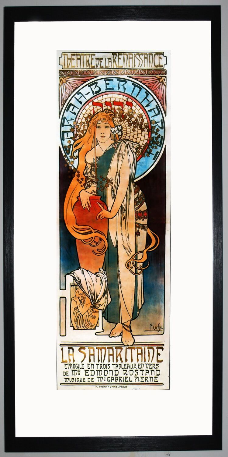 La Samaritaine - Sarah Bernhardt Framed Art Print by Alphonse Mucha