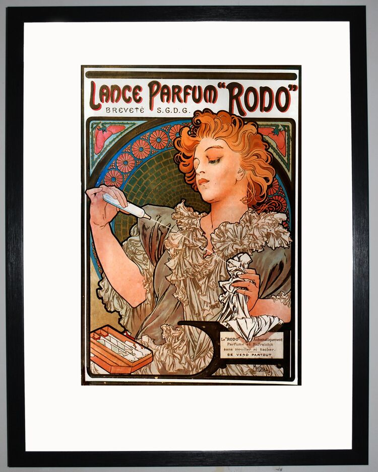 Lance Parfum Rodo Framed Art Print by Alphonse Mucha