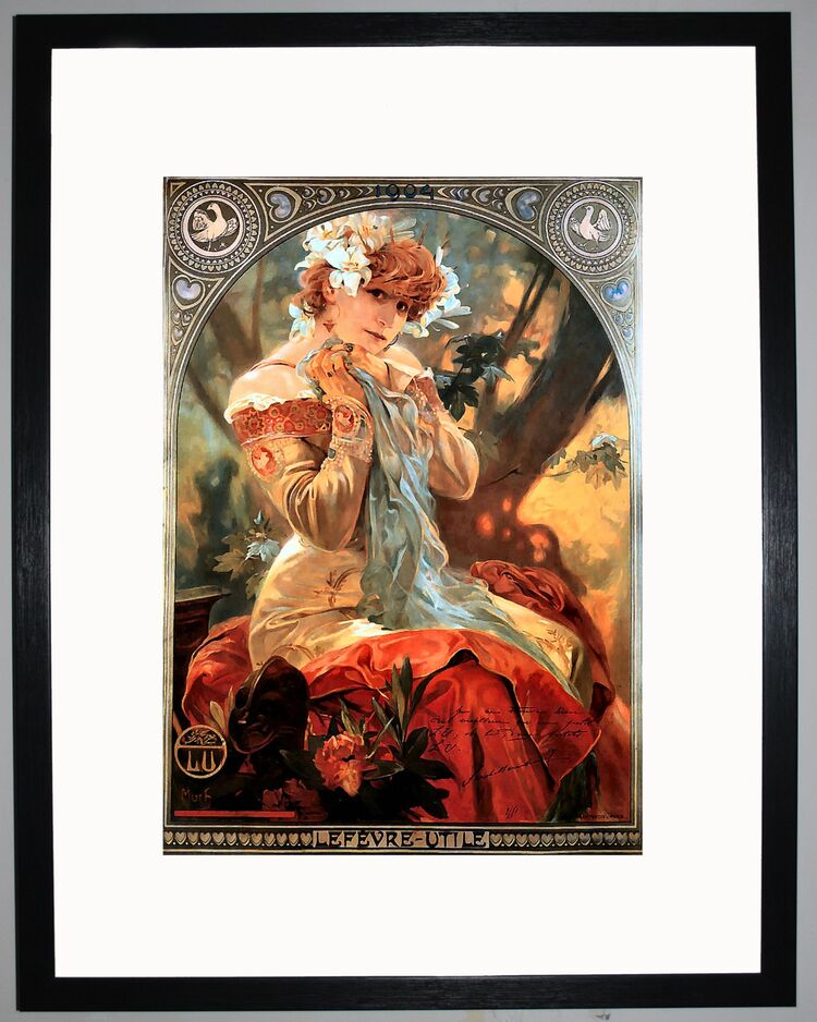 Lefevre Utile Framed Art Print by Alphonse Mucha