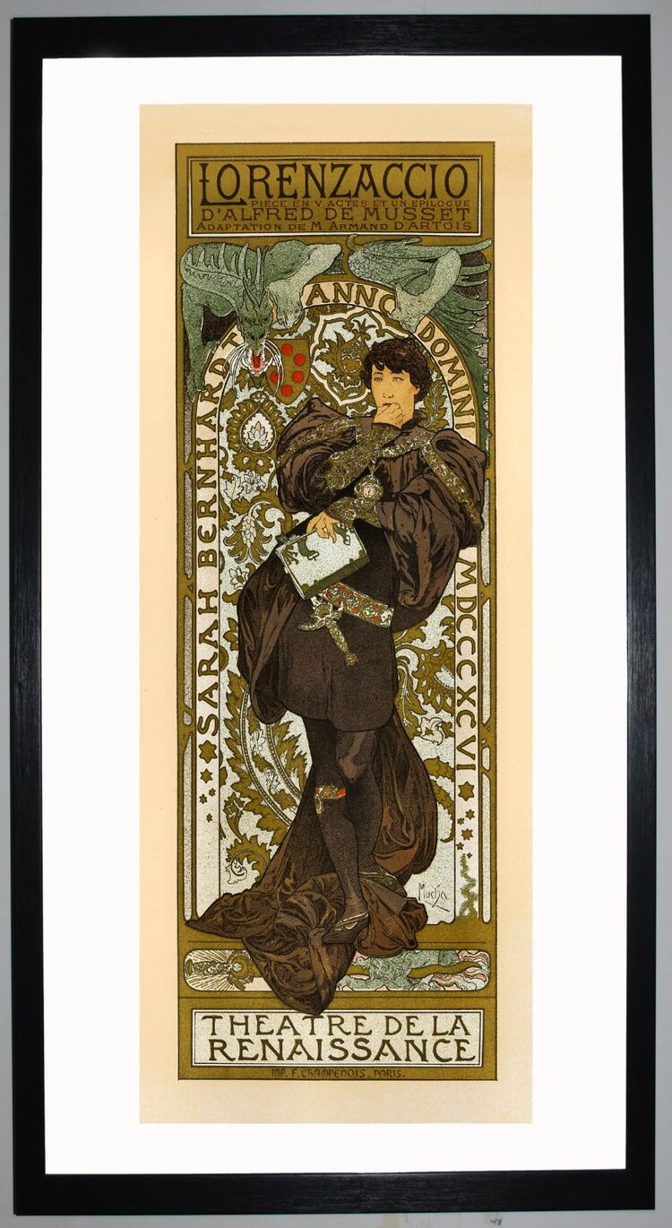 Lorenzaccio Framed Art Print by Alphonse Mucha