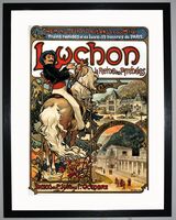 Luchon Framed Art Print by Alphonse Mucha