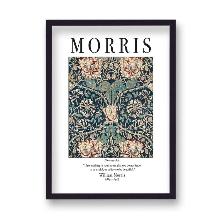 Honeysuckle Framed Art Print by William Morris