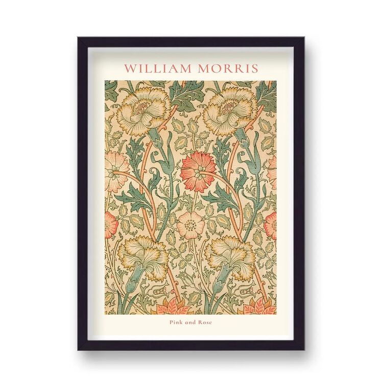 Pink and Rose Framed Art Print by William Morris