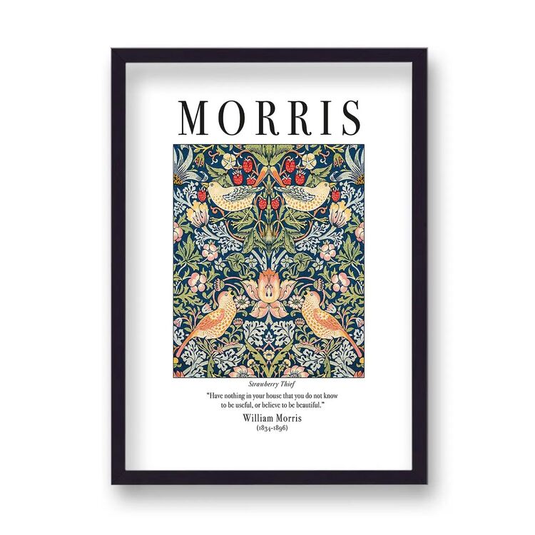 Strawberry Thief Framed Art Print by William Morris