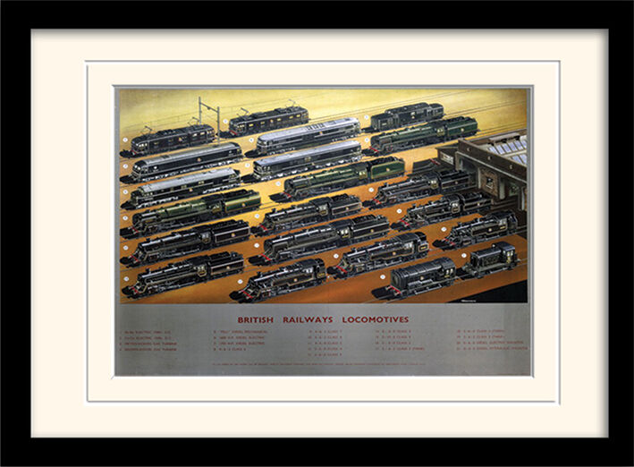 British Railways Locomotives Framed Art Print