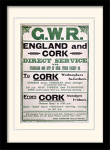 GWR England & Cork Framed Art Print