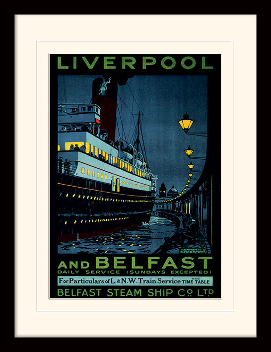 Liverpool and Belfast Framed Art Print