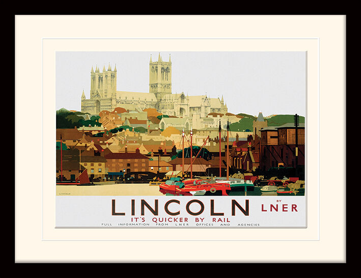 Lincoln - Cathedral & Boats Framed Art Print by Fred Taylor