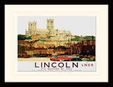 Lincoln - Cathedral & Boats Framed Art Print by Fred Taylor