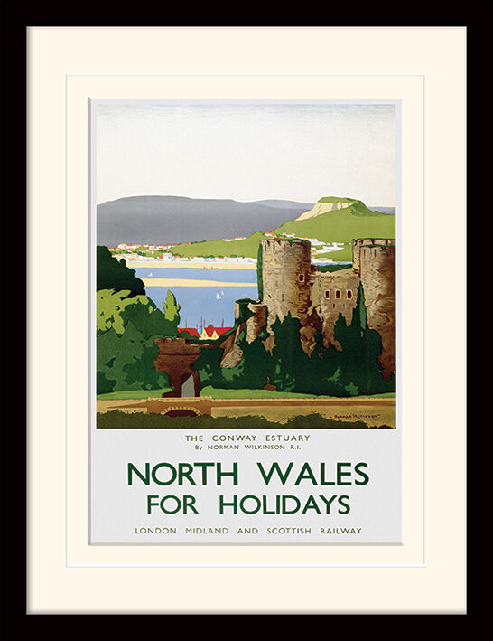 North Wales - The Conway Estuary Framed Art Print by Norman Wilkinson