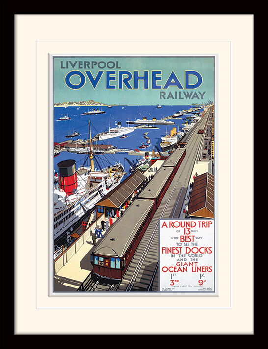 Liverpool - Overhead Railway 1923 Framed Art Print