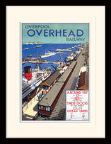 Liverpool - Overhead Railway 1923 Framed Art Print