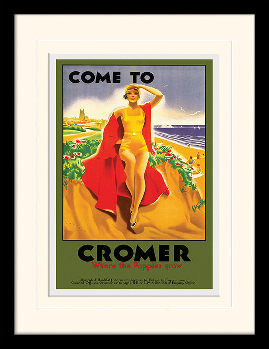 Cromer - Where the Poppies Grow Framed Art Print by Bruce Angrave
