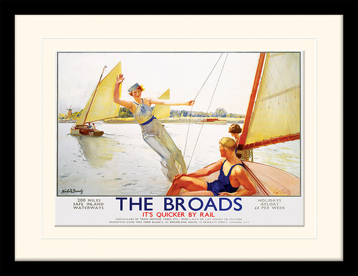 Norfolk - The Broads Framed Art Print by Septimus E Scott