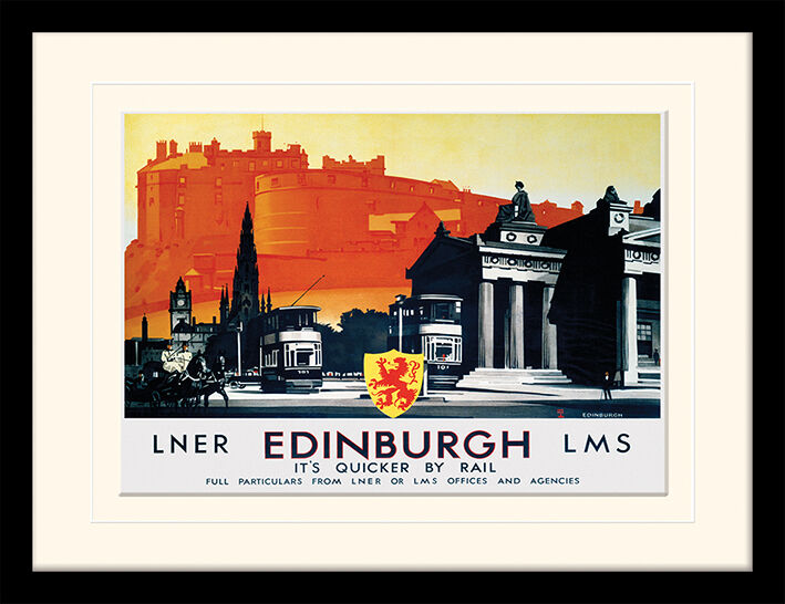 Edinburgh - Trams Framed Art Print