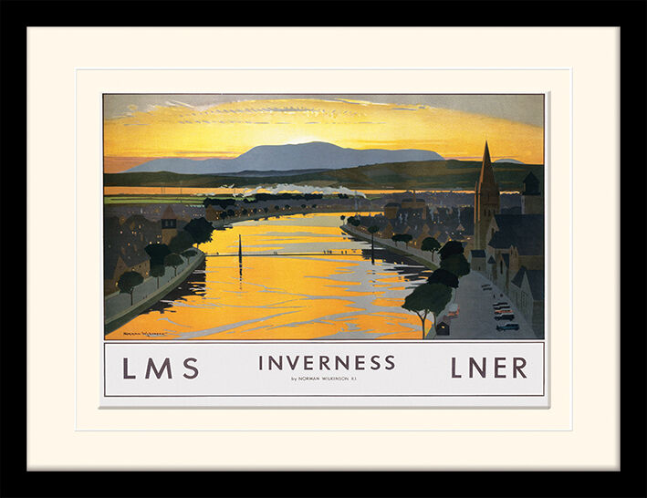 Inverness - River Ness Framed Art Print by Norman Wilkinson