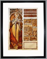 Oesterreich Paris 1900 Framed Art Print by Alphonse Mucha