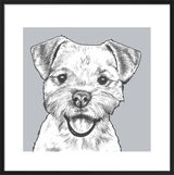 Border Terrier by UK Collage artist and illustrator Clare Thompson