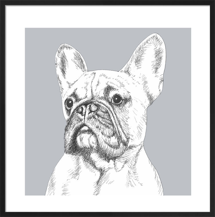 French Bulldog by UK Collage artist and illustrator Clare Thompson
