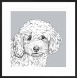 Cockapoo by UK Collage artist and illustrator Clare Thompson