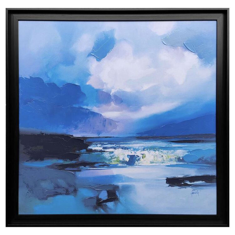 Blue Awe Framed Canvas Art Print by Scott Naismith