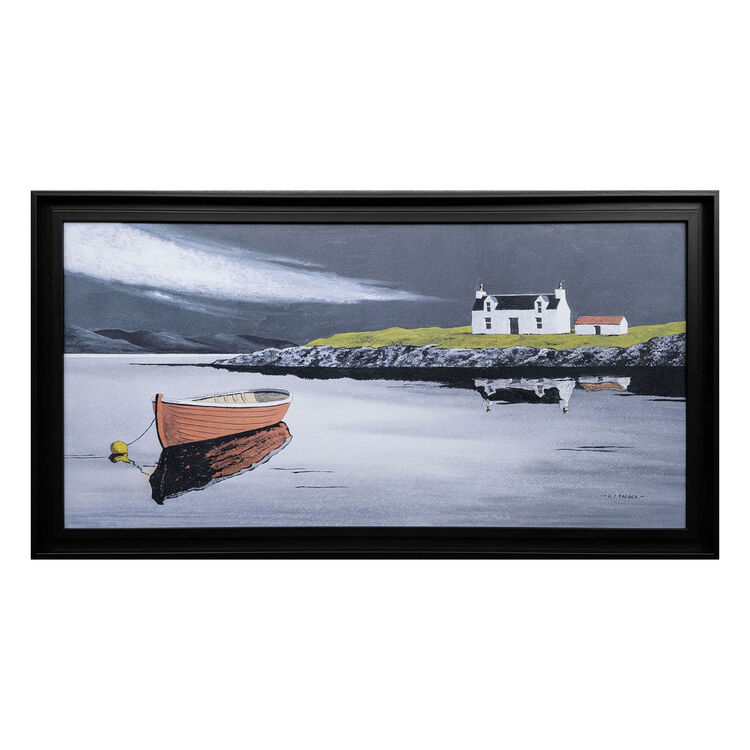 Silver Light - Lewis Framed Canvas Art Print by Anthony Barber