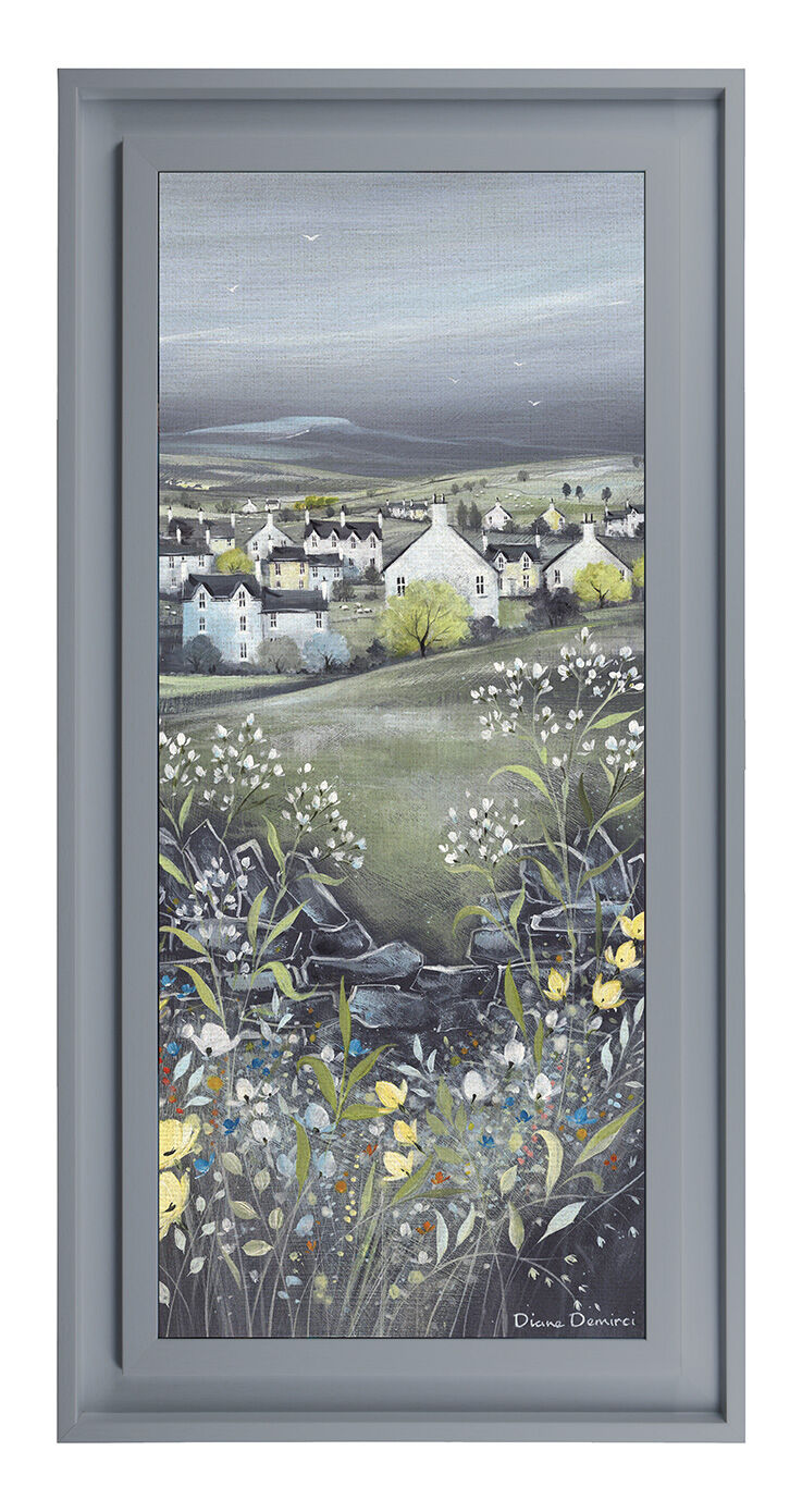 Chalkboard Hills II Premium Canvas Art Print by Diane Demirci