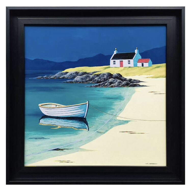 Hebridean Fisherman's Cottage Framed Art Print by Anthony Barber
