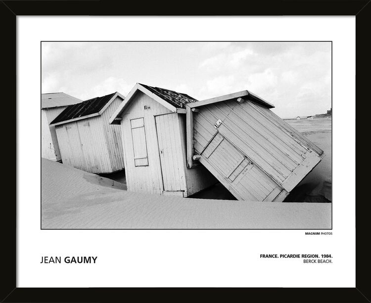 Jean Gaumy - France. Picardie Region. 1984. Berck Beach. Framed Art Print by Magnum Photos