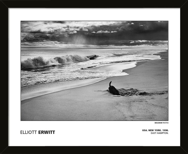 Elliott Erwitt - USA. New York. 1998. East Hampton. Framed Art Print by Magnum Photos