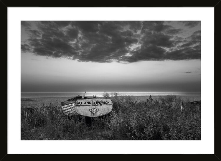 Suffolk Aldeburgh Boat at Sunset Framed Art Print by Howard Shooter
