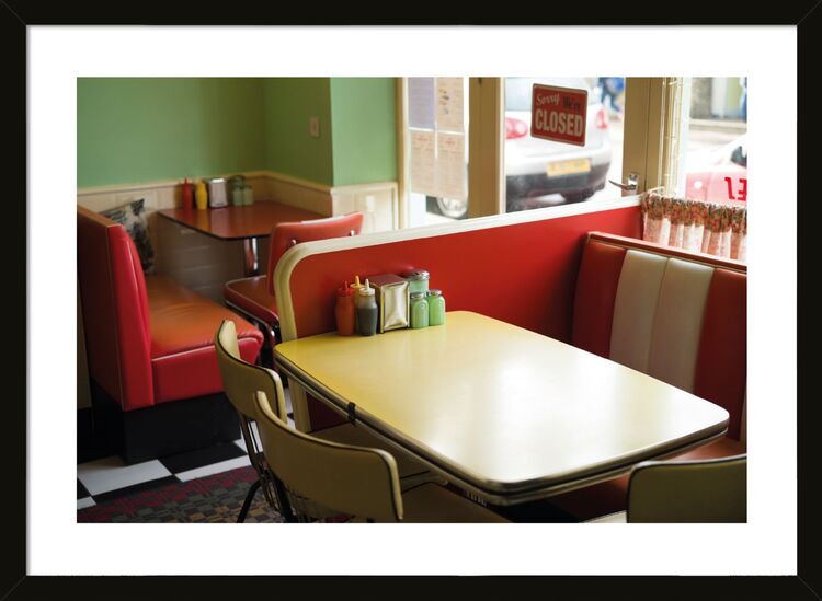 Suffolk Aldeburgh Delphine's Tables Framed Art Print by Howard Shooter