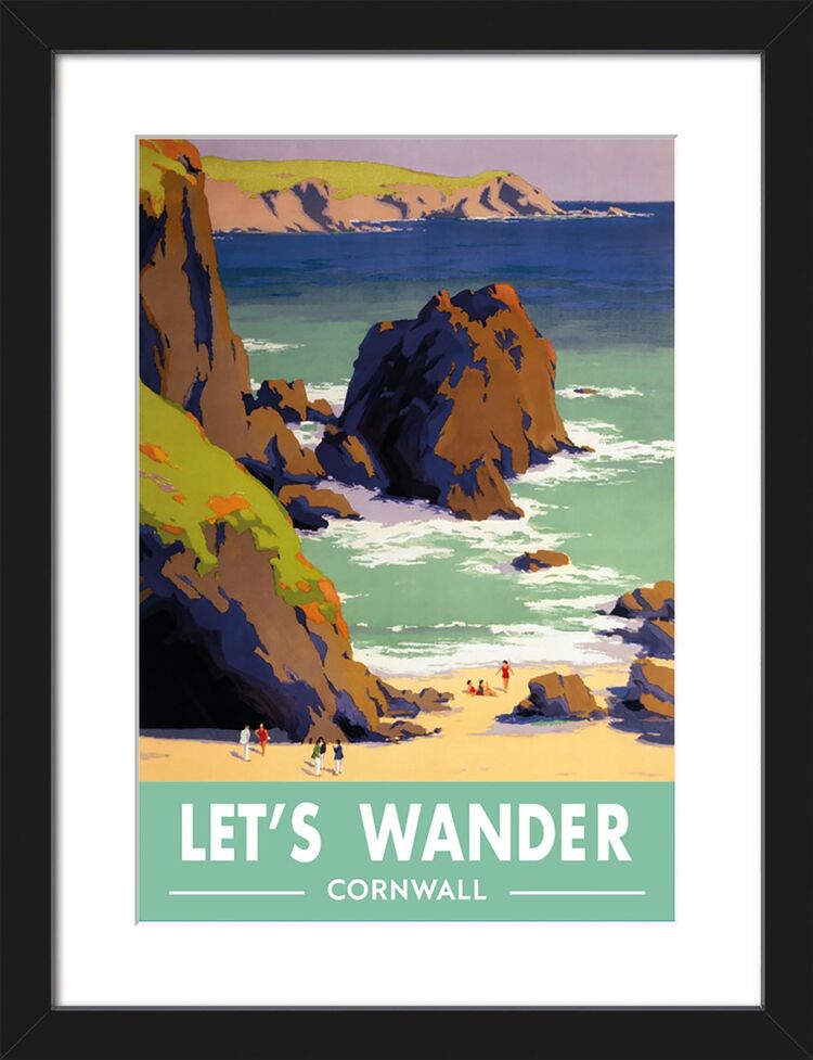 Let's Wander Cornwall Framed Art Print by National Railway Museum