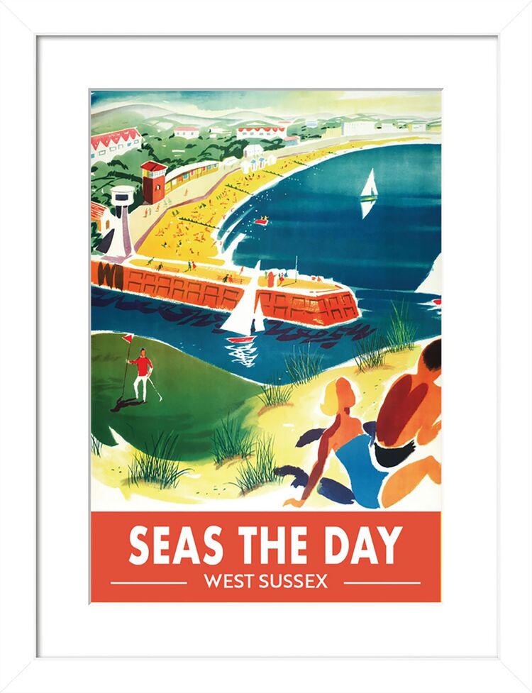Seas the Day West Sussex Framed Art Print by National Railway Museum