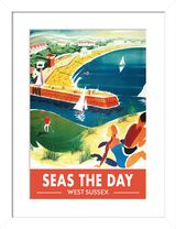 Seas the Day West Sussex Framed Art Print by National Railway Museum